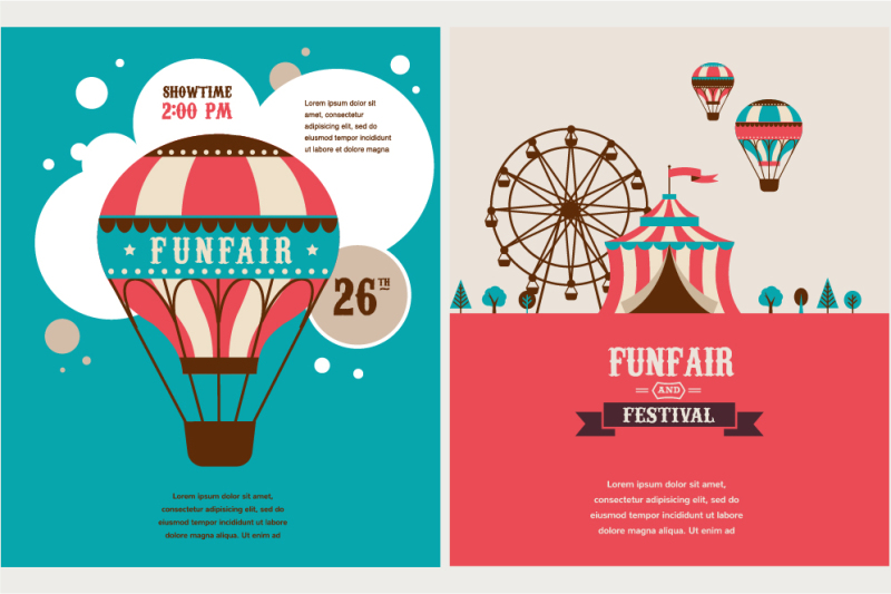 circus-and-funfair-icons-templates