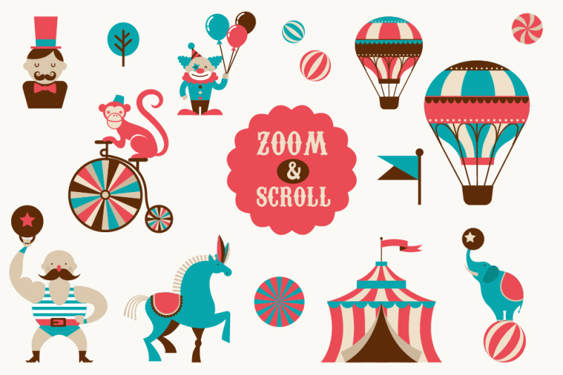 circus-and-funfair-icons-templates