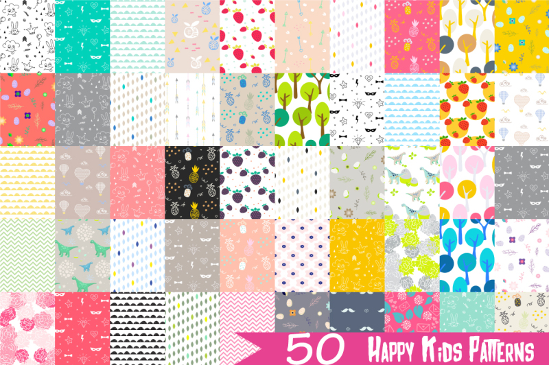 happy-kids-50-seamless-patterns