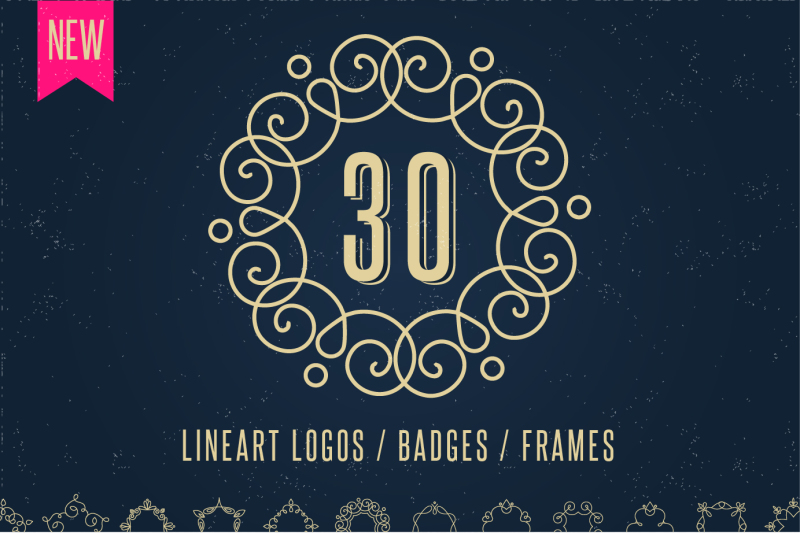 30-lineart-logos-badges-frames