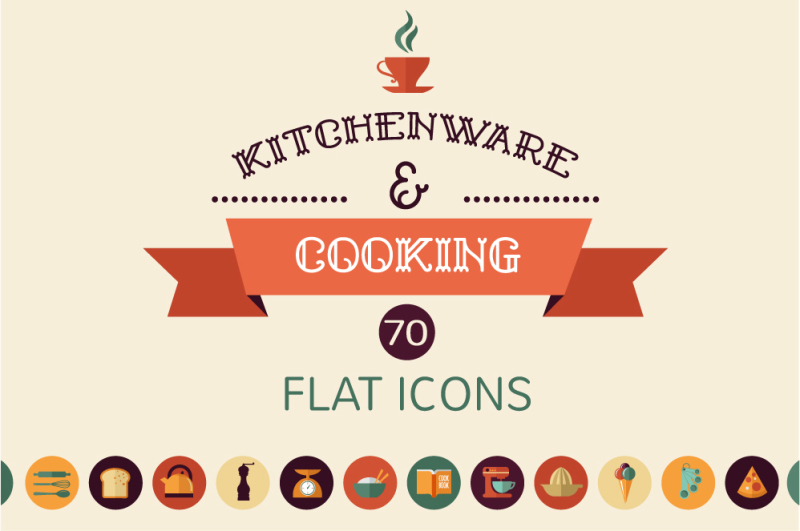 cooking-and-backing-70-flat-icons