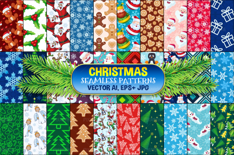 christmas-seamless-pattern-set-1