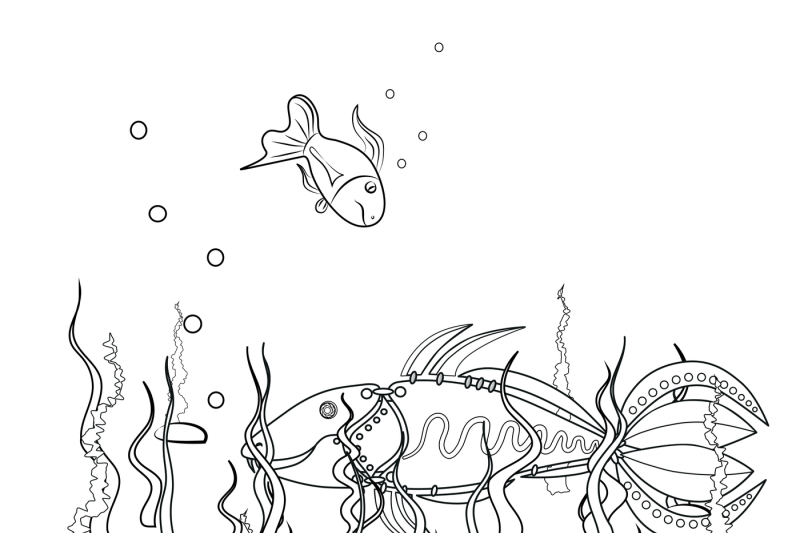 the-image-of-the-fish-in-the-form-of-a-robot-underwater-coloring-pages