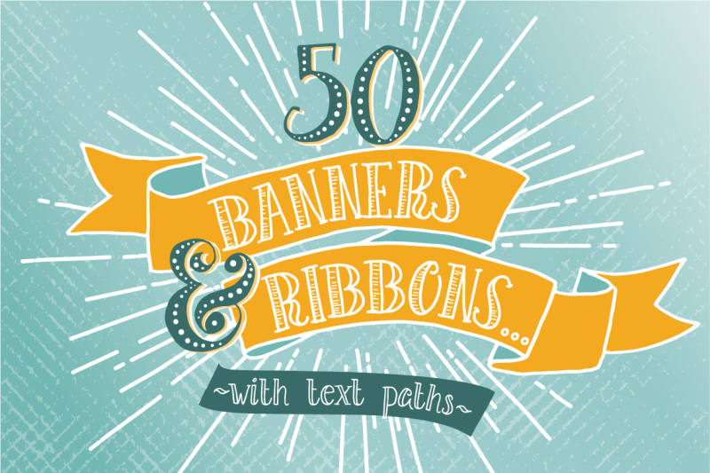 hand-drawn-banners-and-ribbons-bundle