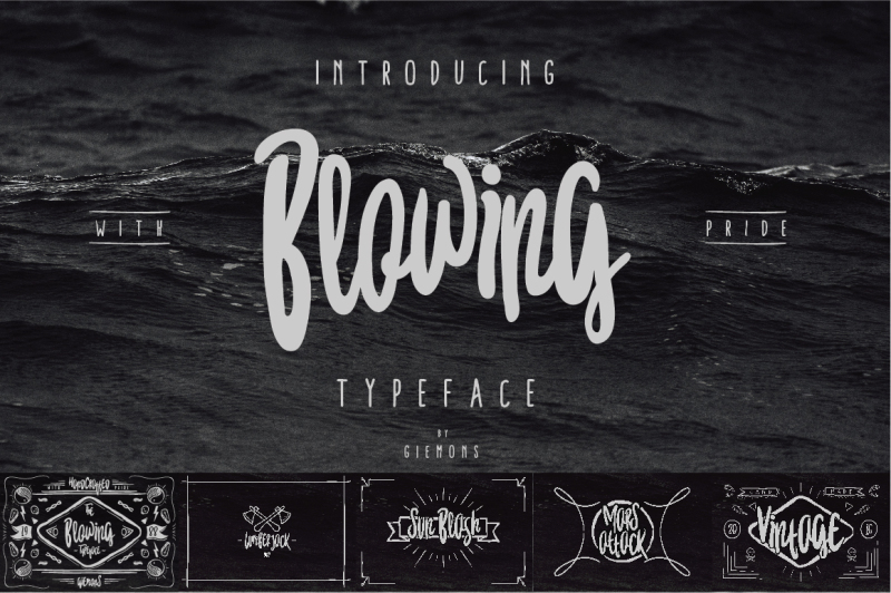blowing-typeface