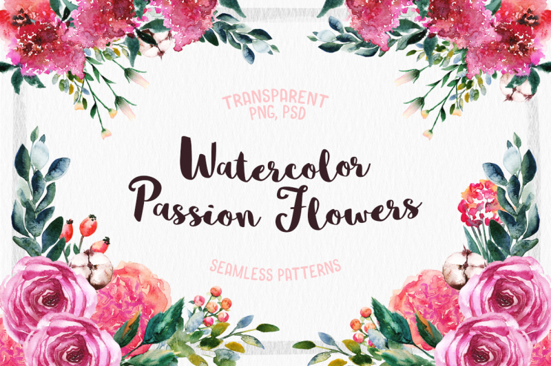 watercolor-passion-flowers