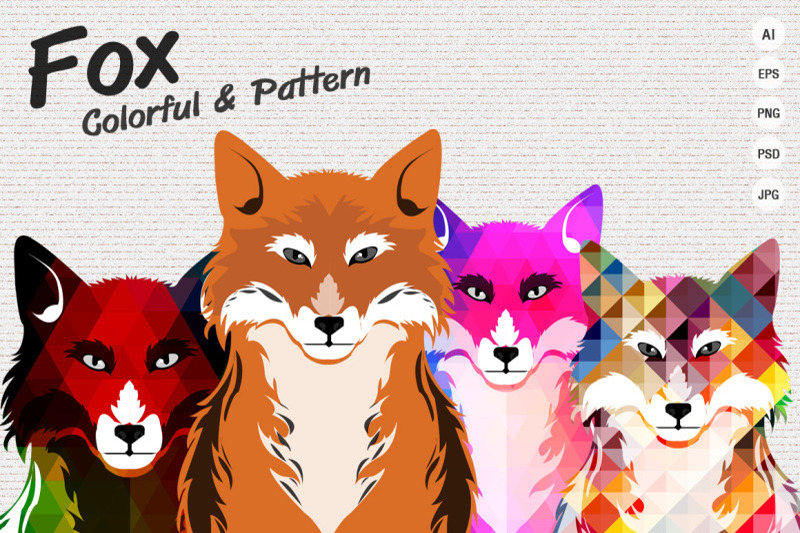 fox-colorful-and-pattern