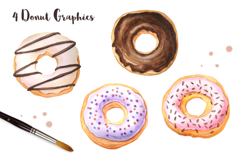 watercolor-donuts-patterns-and-graphics
