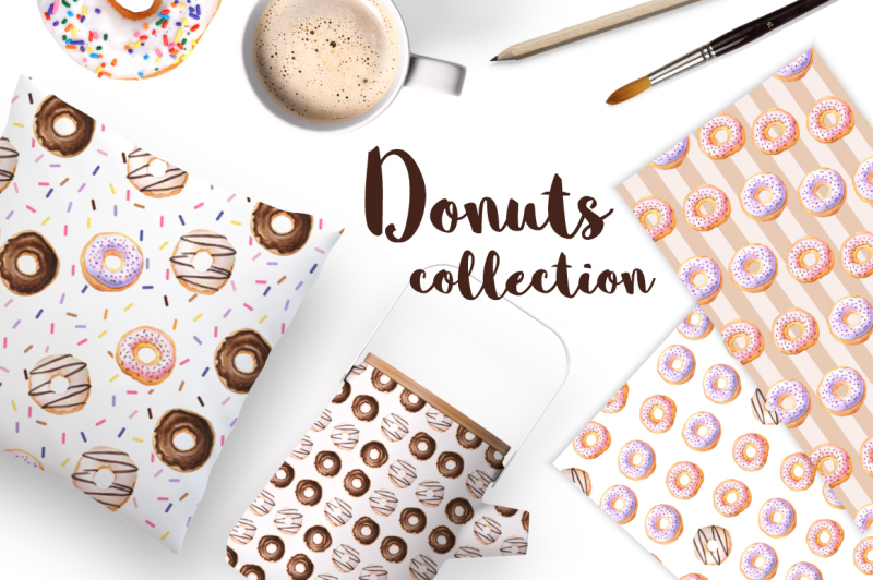 watercolor-donuts-patterns-amp-graphics