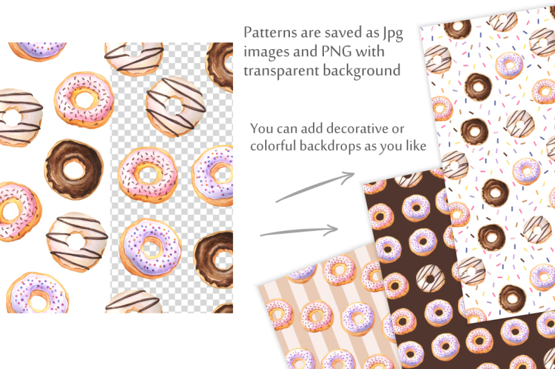 watercolor-donuts-patterns-and-graphics