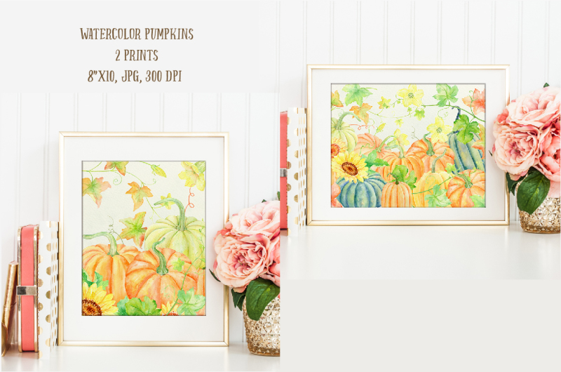 watercolor-clipart-pumpkins