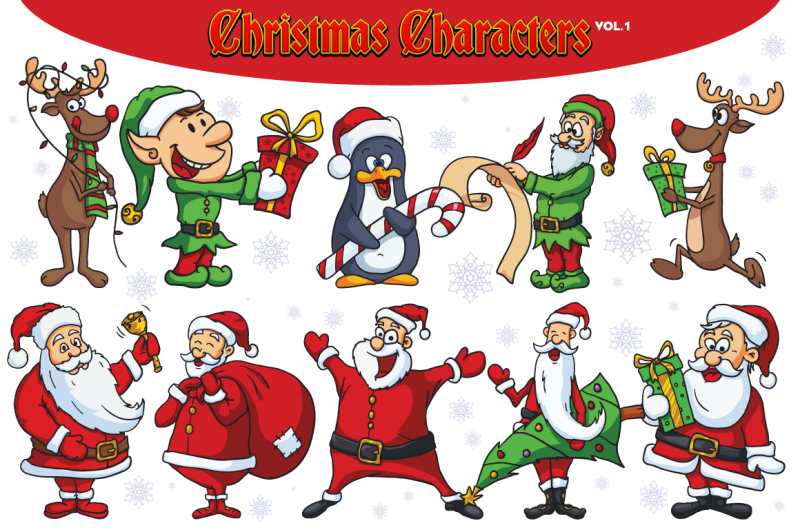 christmas-vector-characters-vol-1