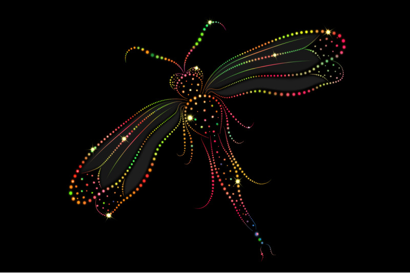 the-image-of-a-bright-glowing-dragonflies-on-a-black-background-jpeg-300-dpi