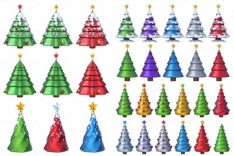 christmas-tree-3d-set