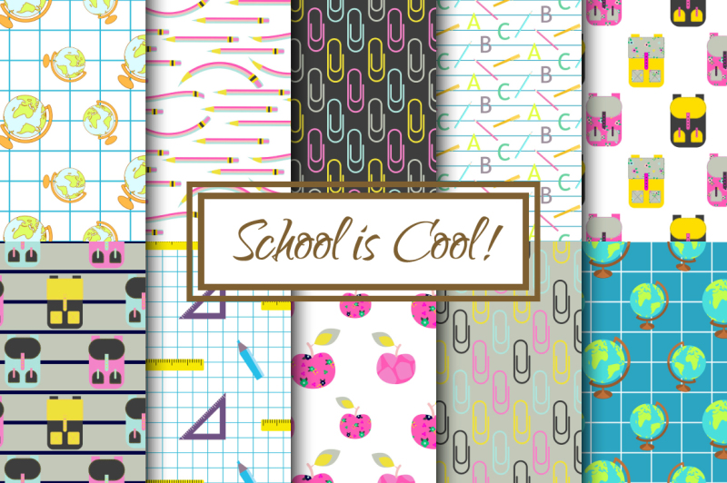 school-is-cool-pattern-pack