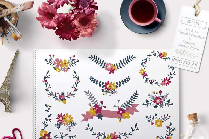 flower-vector-banners-and-laurels-illustrated-floral-graphics-in-eps-and-ai