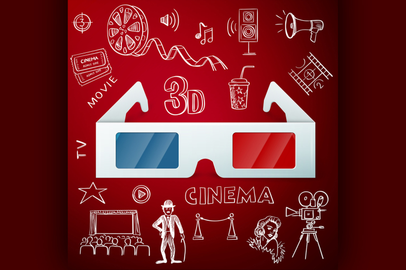 3d-glasses-and-hand-draw-cinema-icon