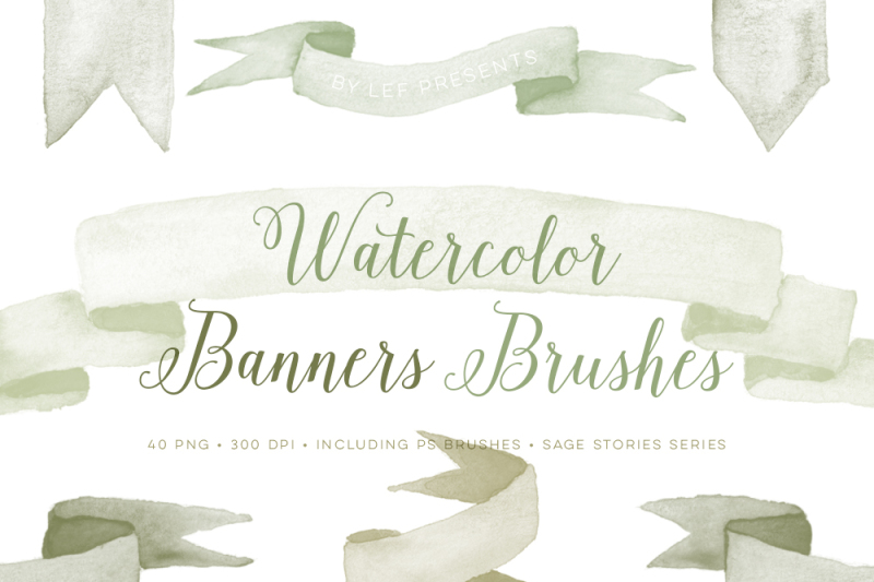 banner-brushes-for-photoshop-handpainted-graphics-includes-as-a-bonus-perfect-ribbon-ps-brush-set