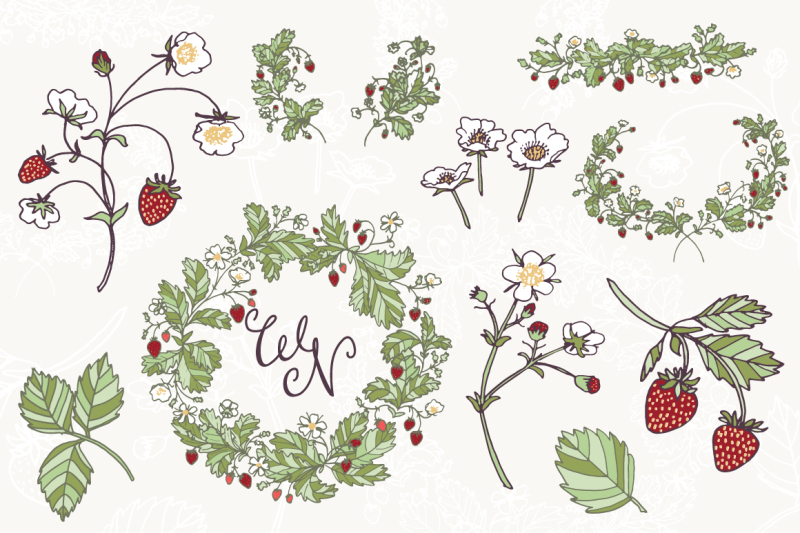 strawberry-patch-clip-art-and-vectors