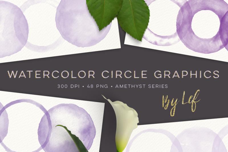 watercolor-circles-n-rings-amethyst-watercolour-clipart-in-purple-and-lilac-shades