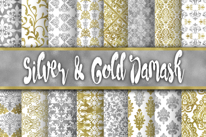 silver-and-gold-damask-digital-paper-textures