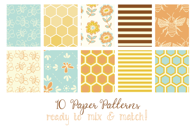 honey-bee-seamless-pattern-papers