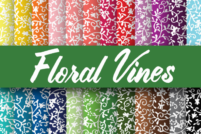 floral-vines-digital-paper