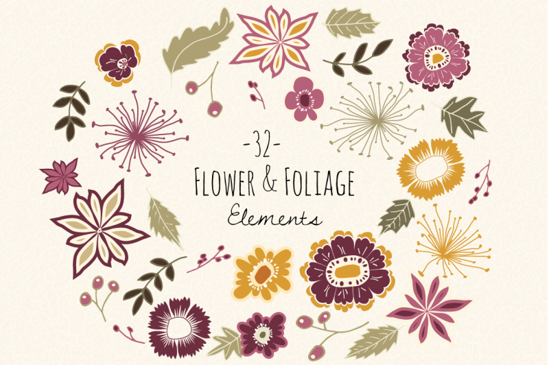 wildflower-clip-art-in-burgundy