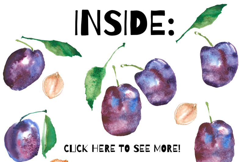 delicious-plums-set-in-trendy-watercolor-style