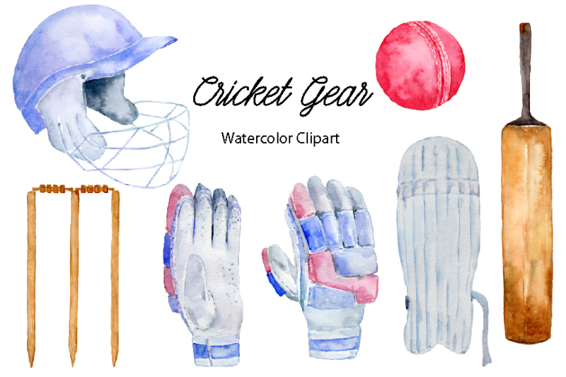 watercolor-cricket-gear