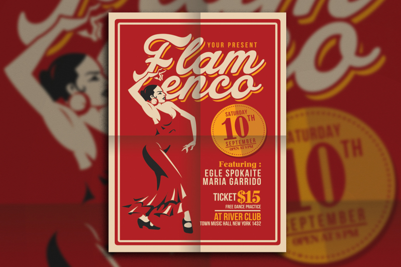 flamenco-flyer-template
