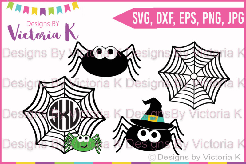 Download 4 Cut Files, Spider Witch, Spider, Web, Halloween, SVG By ...