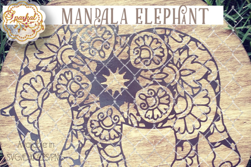 Download Mandala Elephant Cut File Svg Dxf Eps Png By Sparkal Designs Thehungryjpeg Com
