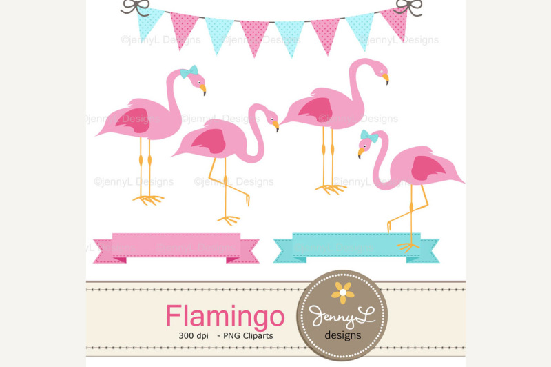 flamingo-digital-papers-and-cliparts