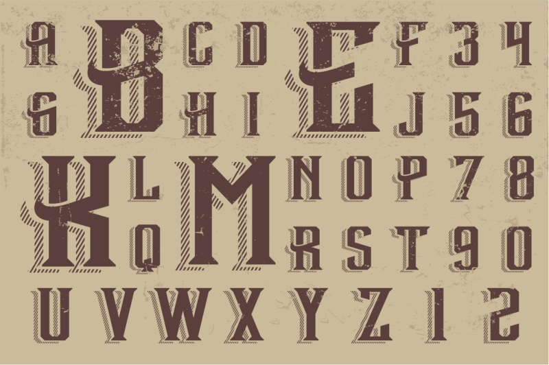 Download Vintage Vector Letters By Vintage Font Lab | TheHungryJPEG.com