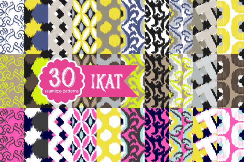 ikat-30-seamless-patterns
