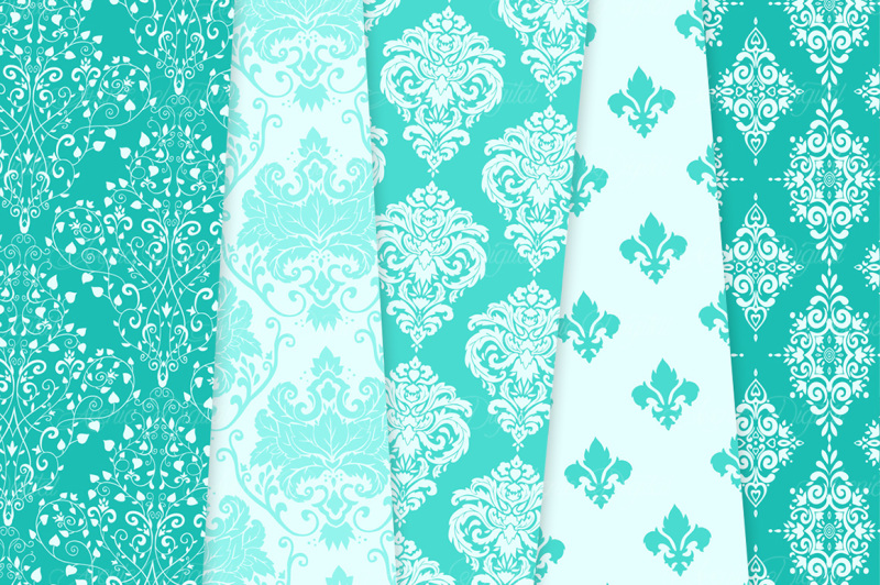 28-turquoise-damask-digital-paper-bundle