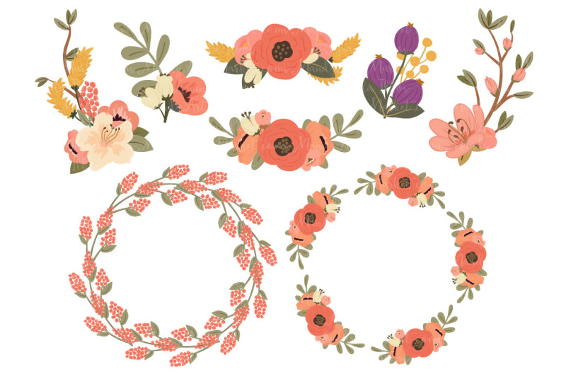 jenny-vector-floral-wreaths-and-bouquets-in-antique-peach