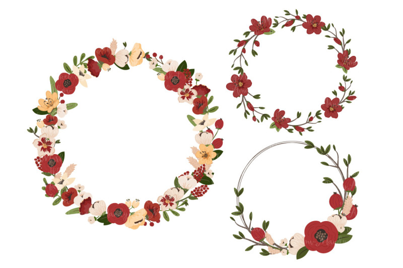 jenny-vector-floral-wreaths-and-bouquets-in-christmas