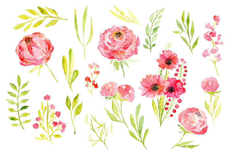45-pink-watercolor-flowers