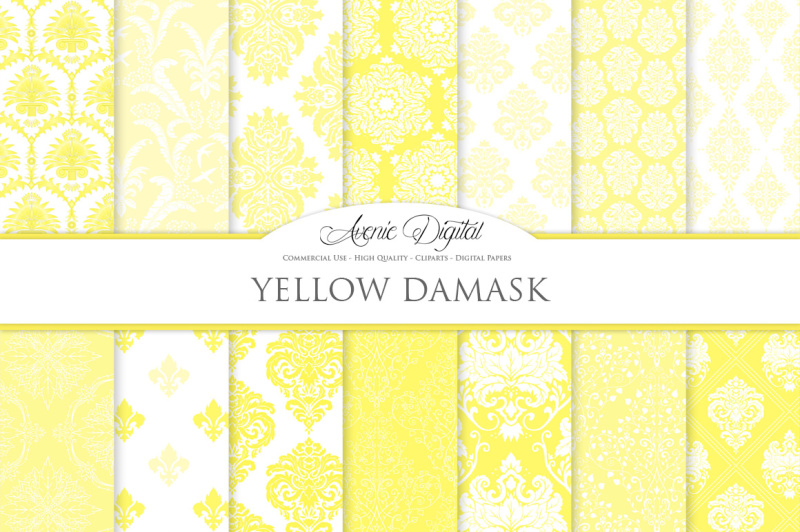 28-yellow-damask-digital-paper-bundle