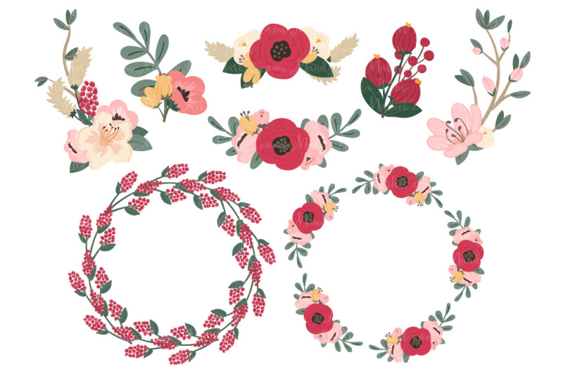 jenny-vector-floral-wreaths-and-bouquets-in-rose-garden