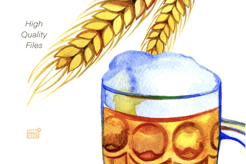 watercolor-beer-hop-and-malt