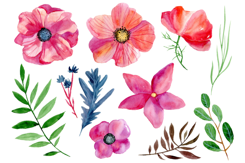 watercolor-boho-flowers