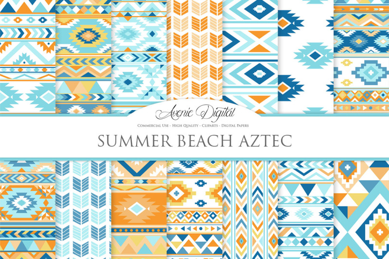 beach-aztec-digital-paper