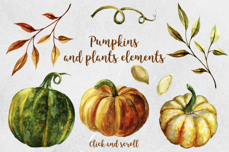 autumn-pumpkins-watercolor-bundle