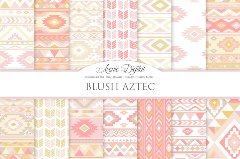 blush-aztec-digital-paper