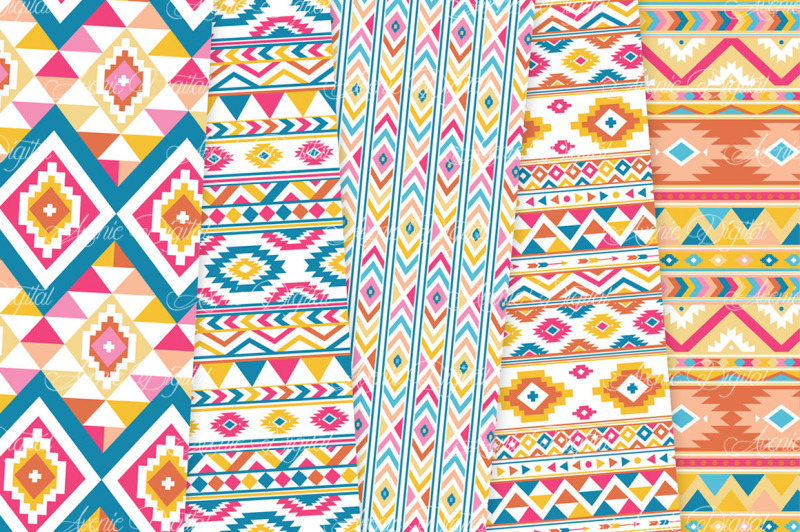 colorful-aztec-digital-paper