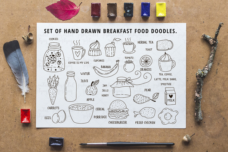 set-of-breakfast-lunch-doodles