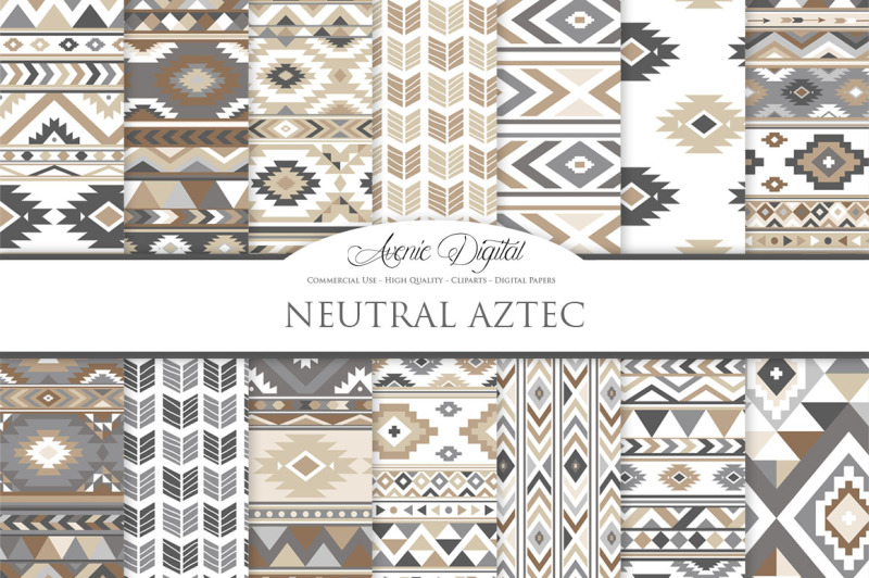 neutral-aztec-digital-paper